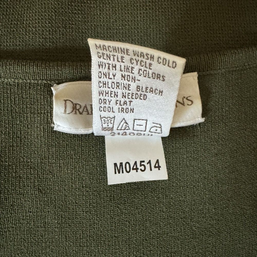 Drapers & Damons Sleeveless Top Women Large Olive Green Scoop Neck‎ Shirt - Picture 9 of 13